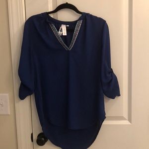 Royal blue 3/4 sleeve top